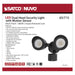 SATCO/NUVO LED Security Light Dual Head Motion Sensor Included Black Finish 3000K (65-715)