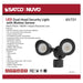 SATCO/NUVO LED Security Light Dual Head Motion Sensor Included Black Finish 4000K (65-721)