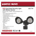 SATCO/NUVO LED Security Light Dual Head Motion Sensor Included Bronze Finish 4000K (65-719)