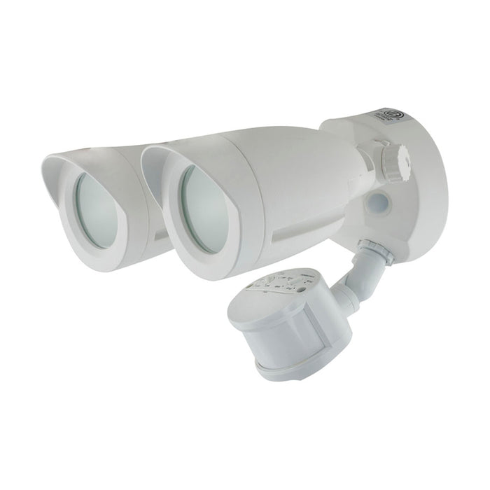SATCO/NUVO LED Security Light Dual Head Motion Sensor Included White Finish 3000K (65-711)