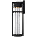 SATCO/NUVO Ledges 10W LED Large Wall Lantern Matte Black With Clear Seeded Glass (62-1614)