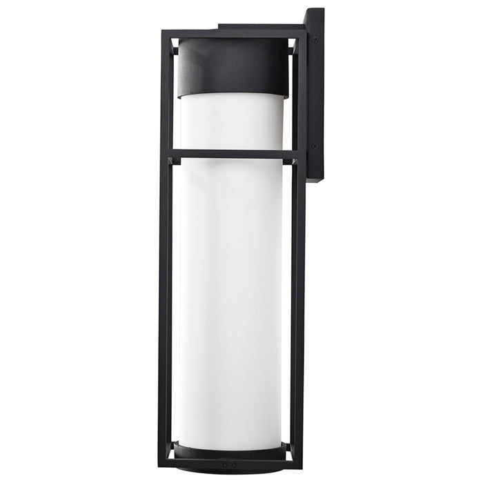 SATCO/NUVO Ledges 10W LED Large Wall Lantern Matte Black With White Opal Glass (62-1613)