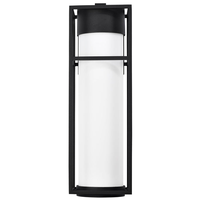 SATCO/NUVO Ledges 10W LED Large Wall Lantern Matte Black With White Opal Glass (62-1613)