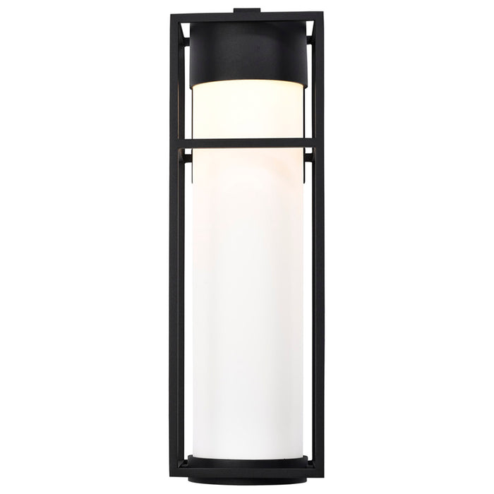 SATCO/NUVO Ledges 10W LED Large Wall Lantern Matte Black With White Opal Glass (62-1613)