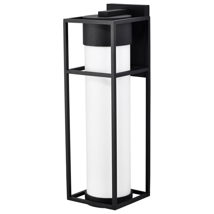 SATCO/NUVO Ledges 10W LED Large Wall Lantern Matte Black With White Opal Glass (62-1613)