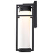 SATCO/NUVO Ledges 6W LED Medium Wall Lantern Matte Black With White Opal Glass (62-1611)