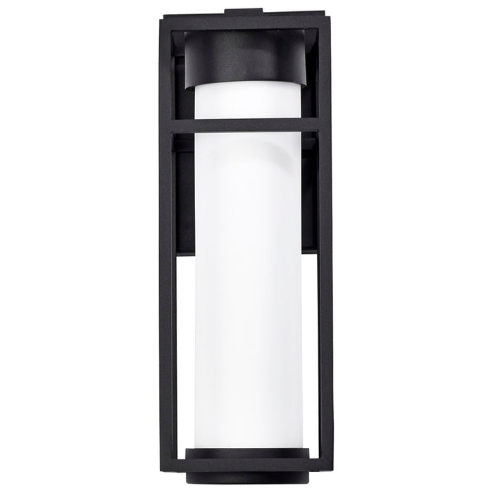 SATCO/NUVO Ledges 6W LED Medium Wall Lantern Matte Black With White Opal Glass (62-1611)