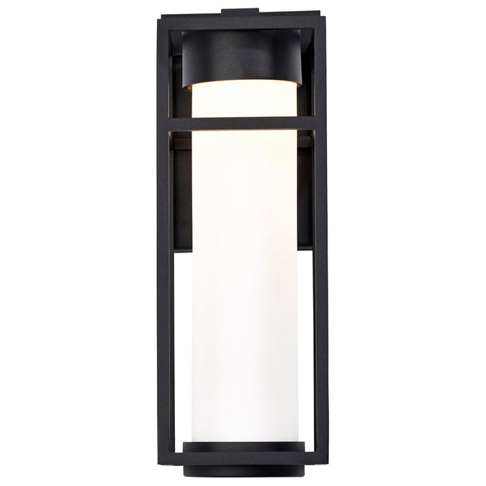 SATCO/NUVO Ledges 6W LED Medium Wall Lantern Matte Black With White Opal Glass (62-1611)