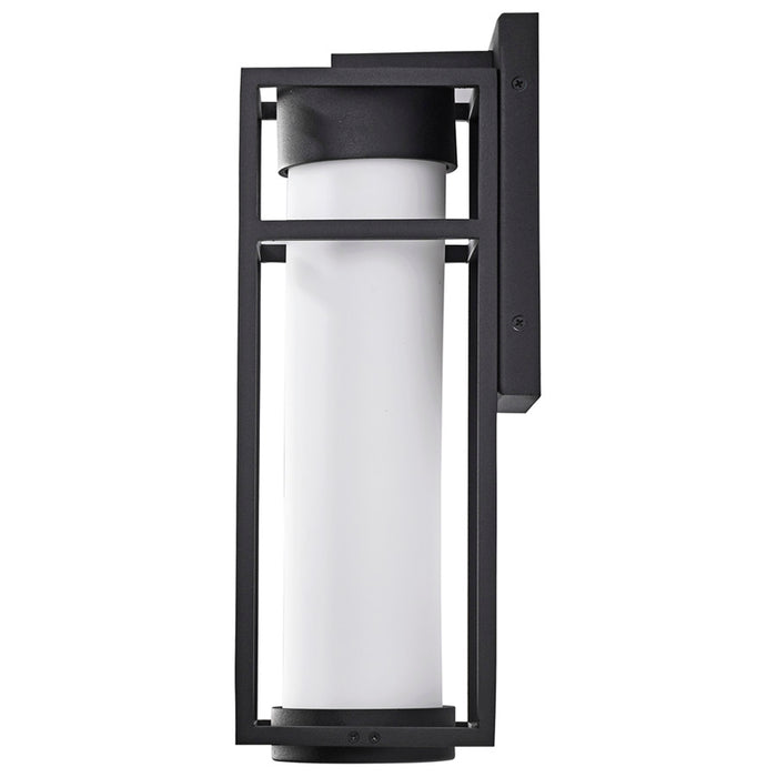 SATCO/NUVO Ledges 6W LED Medium Wall Lantern Matte Black With White Opal Glass (62-1611)