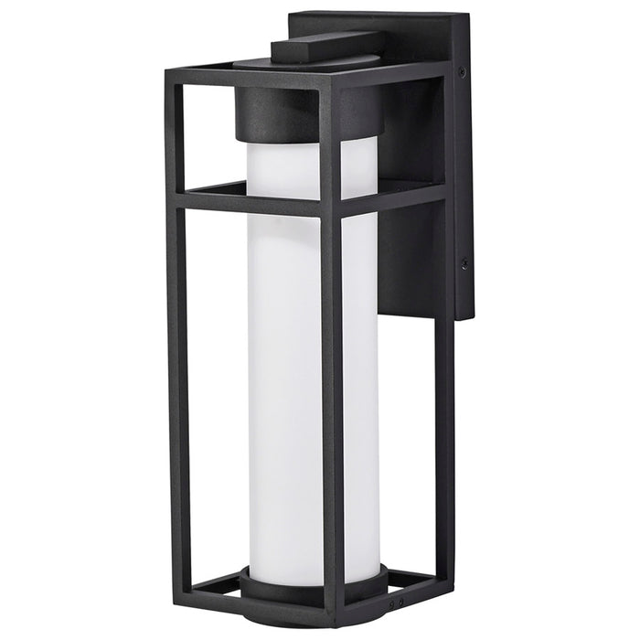 SATCO/NUVO Ledges 6W LED Medium Wall Lantern Matte Black With White Opal Glass (62-1611)