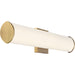 SATCO/NUVO Lena LED Vanity Brushed Brass With Striped Lens (62-1593)