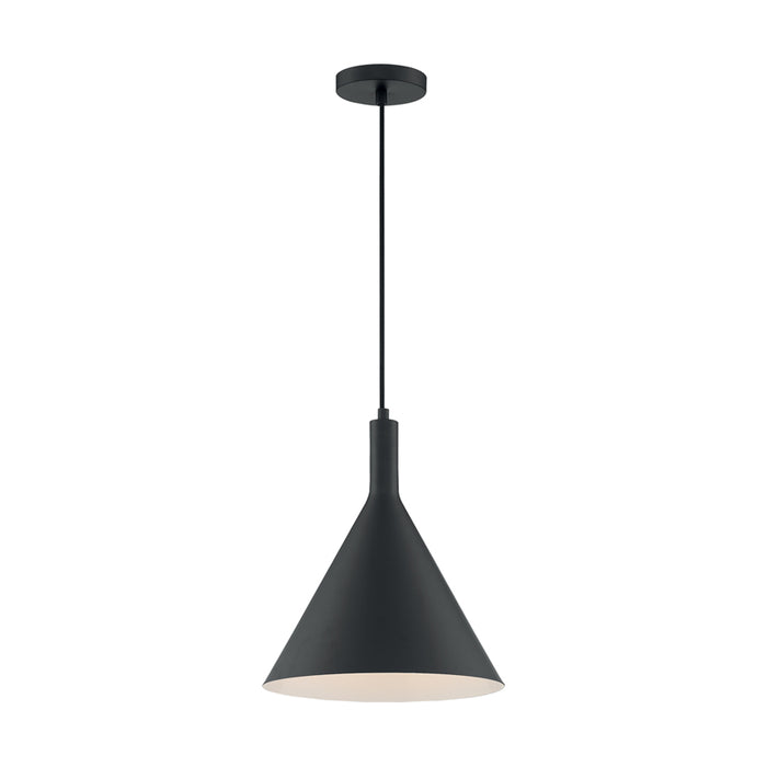 SATCO/NUVO Lightcap 1-Light Large Pendant Fixture Matte Black Finish (60-7128)