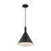 SATCO/NUVO Lightcap 1-Light Large Pendant Fixture Matte Black Finish (60-7128)