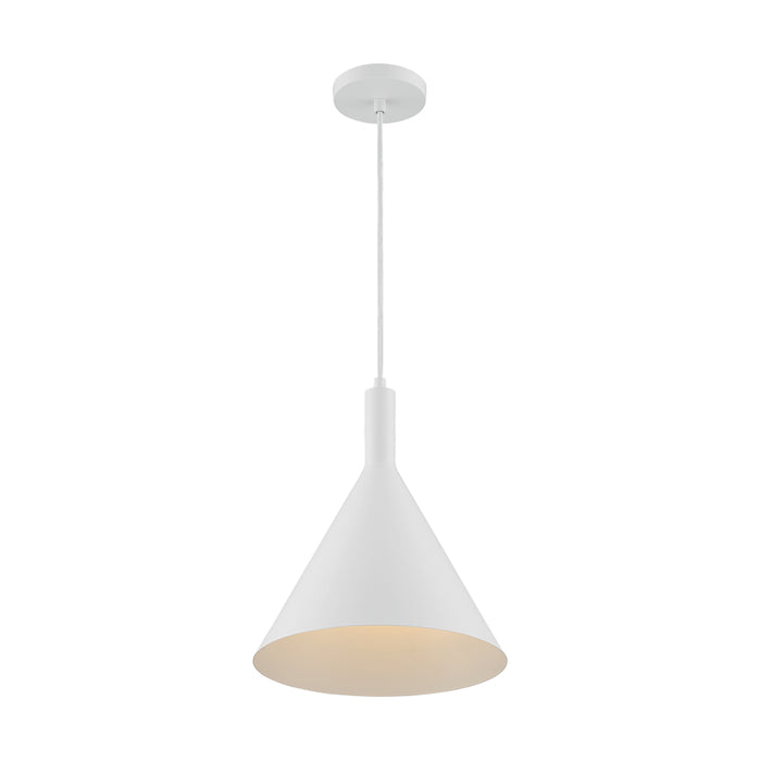 SATCO/NUVO Lightcap 1-Light Large Pendant Fixture Matte White Finish (60-7138)