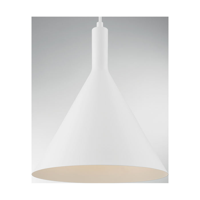 SATCO/NUVO Lightcap 1-Light Large Pendant Fixture Matte White Finish (60-7138)