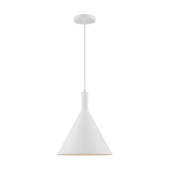 SATCO/NUVO Lightcap 1-Light Large Pendant Fixture Matte White Finish (60-7138)