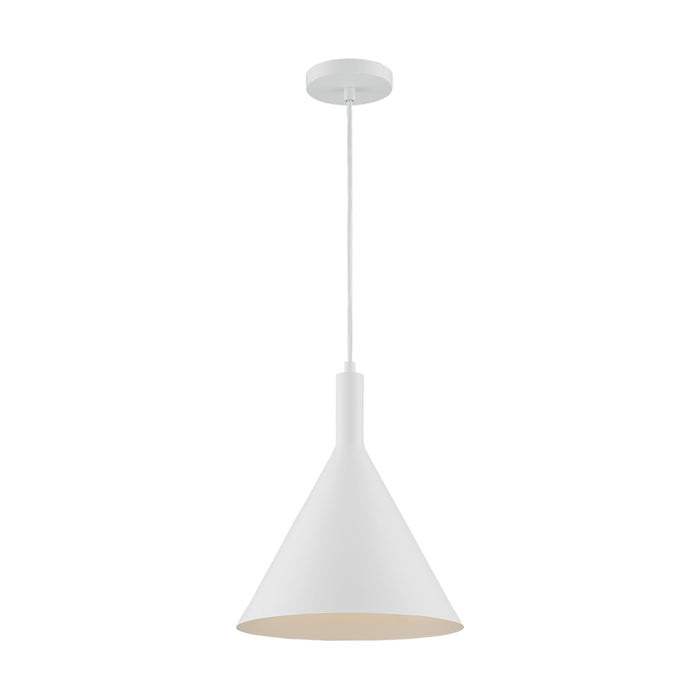 SATCO/NUVO Lightcap 1-Light Large Pendant Fixture Matte White Finish (60-7138)