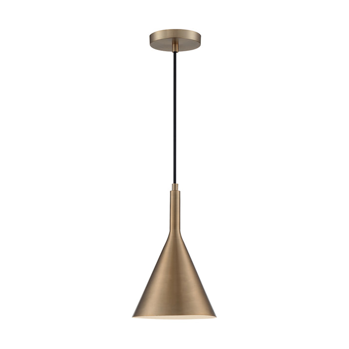 SATCO/NUVO Lightcap 1-Light Small Pendant Fixture Burnished Brass Finish (60-7117)