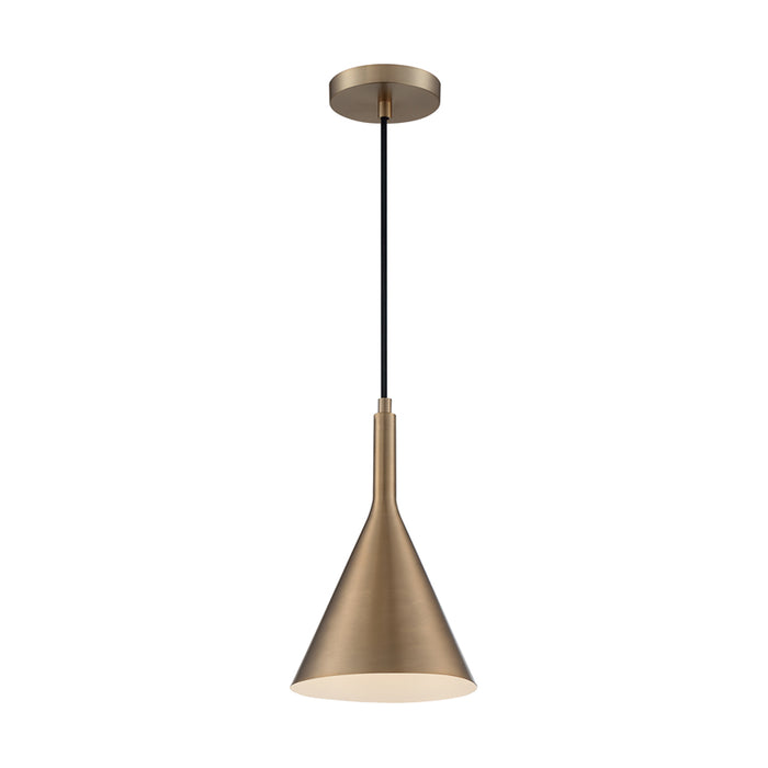 SATCO/NUVO Lightcap 1-Light Small Pendant Fixture Burnished Brass Finish (60-7117)