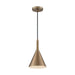 SATCO/NUVO Lightcap 1-Light Small Pendant Fixture Burnished Brass Finish (60-7117)