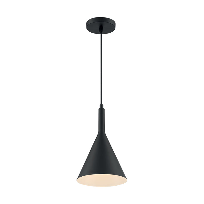 SATCO/NUVO Lightcap 1-Light Small Pendant Fixture Matte Black Finish (60-7127)