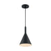 SATCO/NUVO Lightcap 1-Light Small Pendant Fixture Matte Black Finish (60-7127)