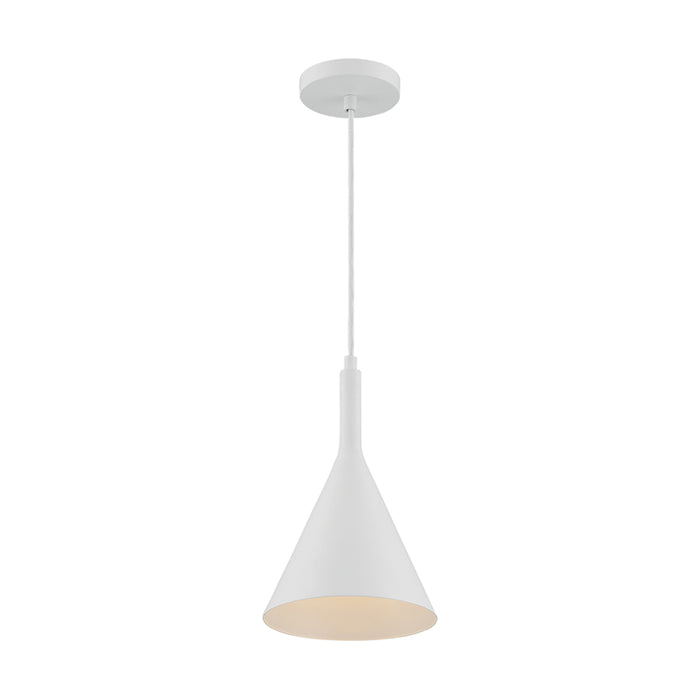 SATCO/NUVO Lightcap 1-Light Small Pendant Fixture Matte White Finish (60-7137)