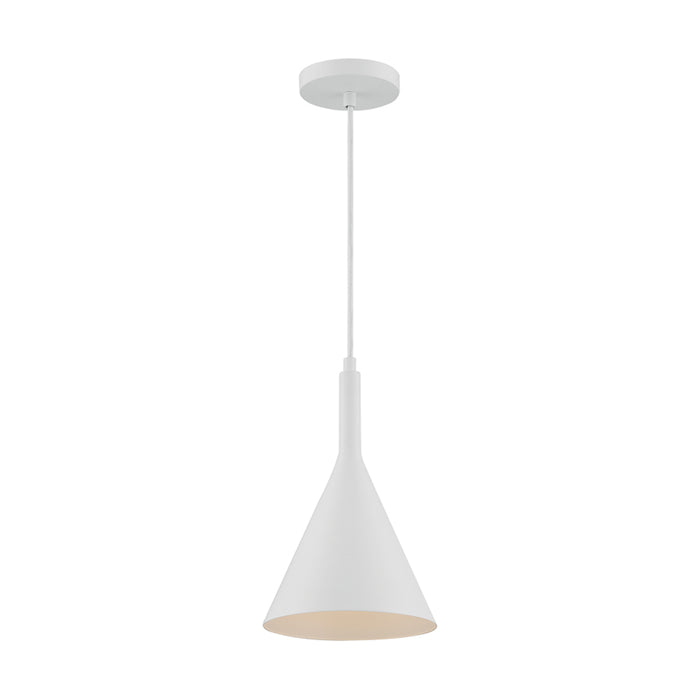 SATCO/NUVO Lightcap 1-Light Small Pendant Fixture Matte White Finish (60-7137)