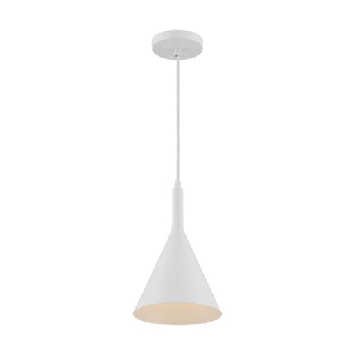 SATCO/NUVO Lightcap 1-Light Small Pendant Fixture Matte White Finish (60-7137)