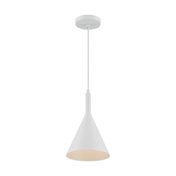 SATCO/NUVO Lightcap 1-Light Small Pendant Fixture Matte White Finish (60-7137)