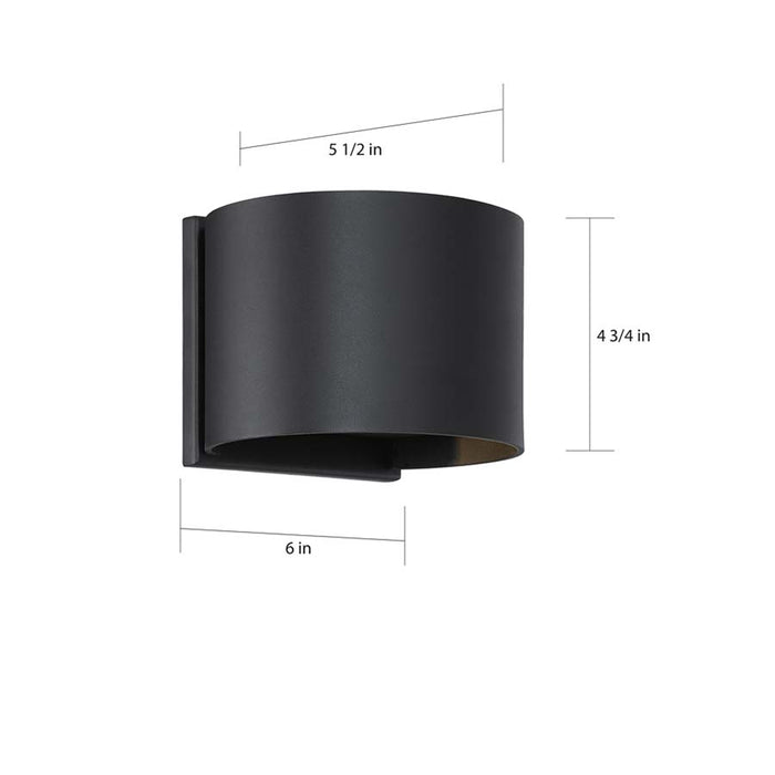 SATCO/NUVO Lightgate LED Sconce 5W Black Finish 3000K (62-1464)