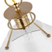 SATCO/NUVO Outpost 1-Light Medium Pendant Matte White With Burnished Brass (60-7524)