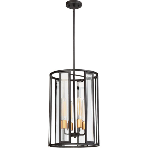 SATCO/NUVO Payne 4-Light Foyer Pendant With Clear Beveled Glass (60-6415)