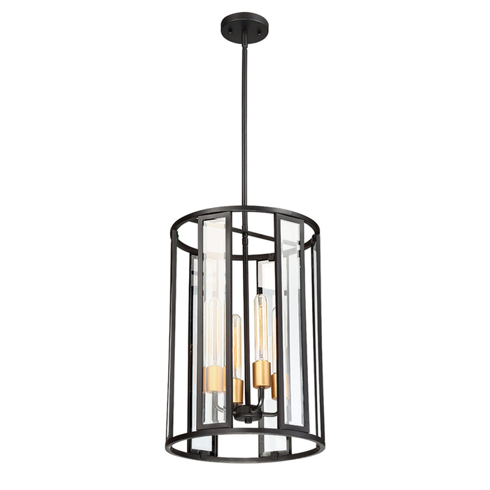 SATCO/NUVO Payne 4-Light Foyer Pendant With Clear Beveled Glass (60-6415)