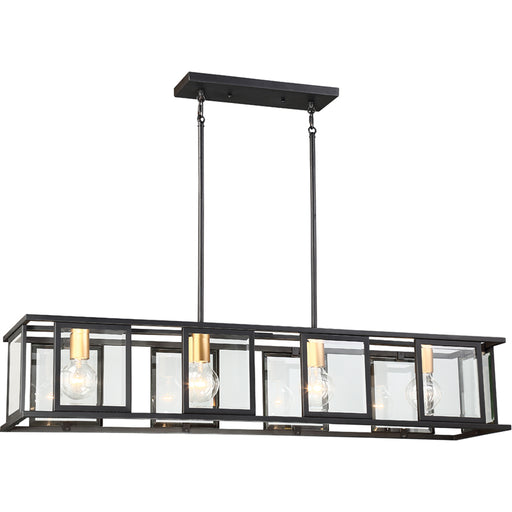 SATCO/NUVO Payne 4-Light Island Pendant With Clear Beveled Glass (60-6417)