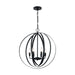 SATCO/NUVO Pendleton 6-Light Pendant Fixture Matte Black Finish (60-7068)