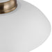 SATCO/NUVO Perkins 1-Light Small Pendant Matte White With Burnished Brass (60-7463)