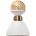 SATCO/NUVO Perkins 1-Light Wall Sconce Matte White With Burnished Brass (60-7459)