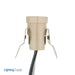 SATCO/NUVO Phenolic Candelabra Base Socket With Spring Clip 3/4 Inch Diameter 1 Inch Hole Size 6 Inch AWM B/W Leads 105C 75W 125V Ivory (80-1198)