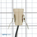 SATCO/NUVO Phenolic Candelabra Base Socket With Spring Clip 3/4 Inch Diameter 1 Inch Hole Size 6 Inch AWM B/W Leads 105C 75W 125V Ivory (80-1198)