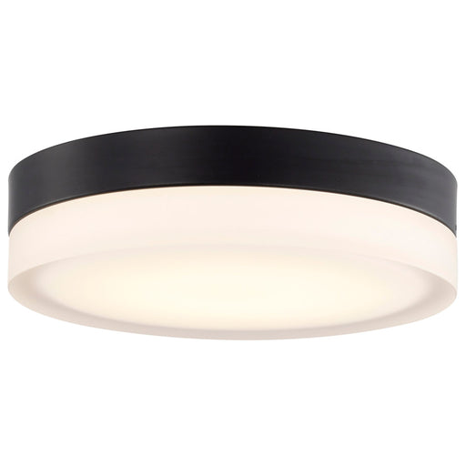 SATCO/NUVO Pi 11 Inch Flush Mount LED Fixture Black Finish With Etched Glass (62-469)