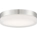SATCO/NUVO Pi 11 Inch Flush Mount LED Fixture Brushed Nickel Finish With Etched Glass (62-459)