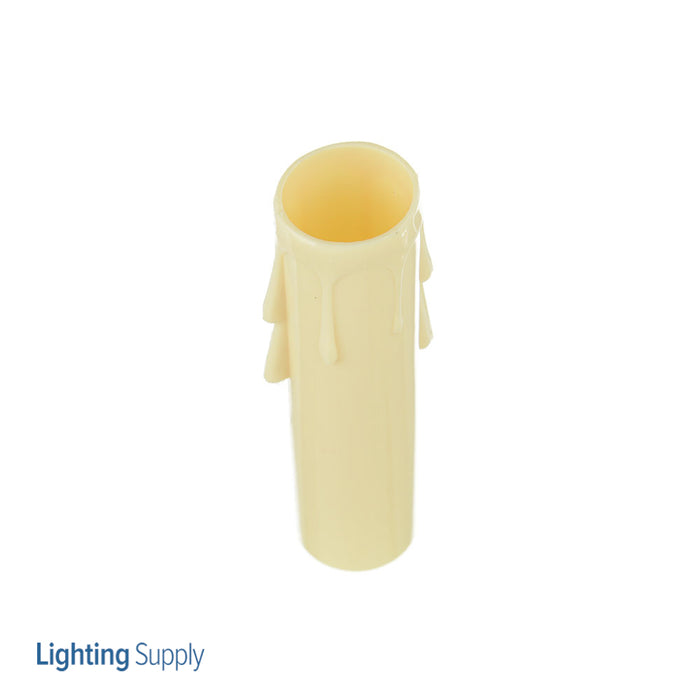 SATCO/NUVO Plastic Drip Candle Cover Ivory Plastic Drip 13/16 Inch Inside Diameter 7/8 Inch Outside Diameter 3-1/2 Inch Height (90-1259)