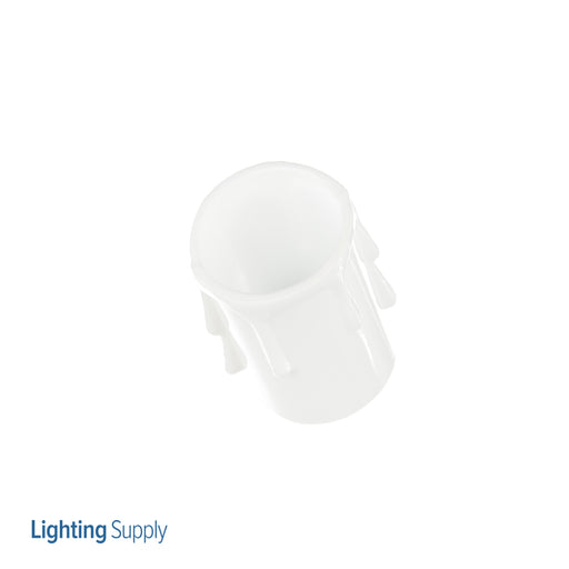 SATCO/NUVO Plastic Drip Candle Cover White Plastic Drip 1-3/16 Inch Inside Diameter 1-1/4 Inch Outside Diameter 2 Inch Height (90-1246)