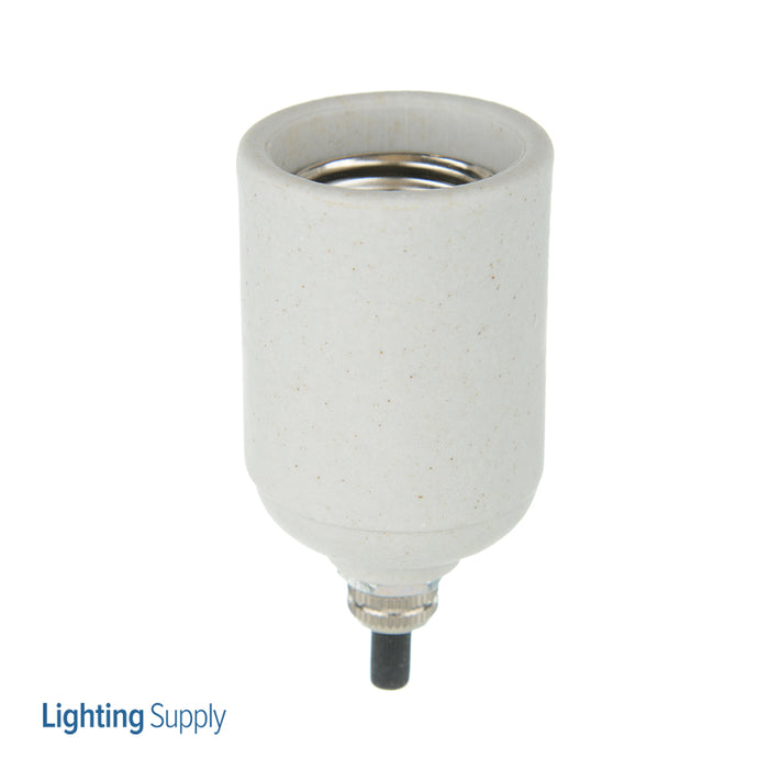SATCO/NUVO Porcelain Bottom Turn Knob Socket Turn Knob Switch CSSNP Screw Shell Unglazed 660W 250V (80-1157)