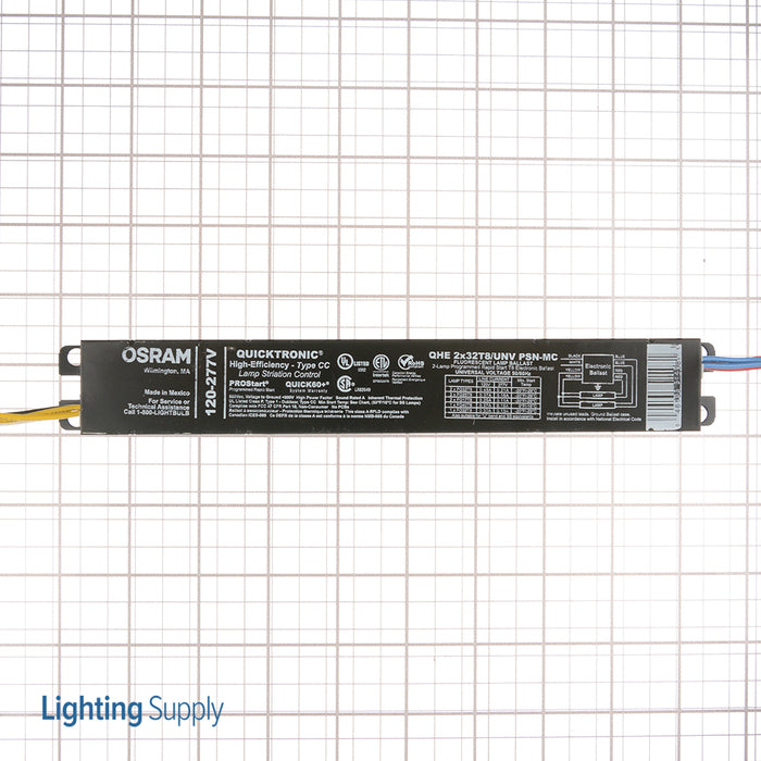 SATCO/NUVO Qtp2X32T8/Unv/Psn/Tc # Of Lamps 2 F32T8 T8 Instant Start Professional &lt; 10 Percent THD Universal Voltage Ballast (S5287)