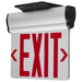 SATCO/NUVO Red (Clear) Edge-Lit LED Exit Sign 90-Minute NiCad Battery Backup 120/277V Single Face Top/Back/End Mount (67-113)