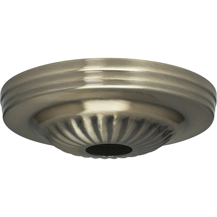 SATCO/NUVO Ribbed Canopy Only Antique Brass Finish 5 Inch Diameter 1-1/16 Inch Center Hole (90-1683)