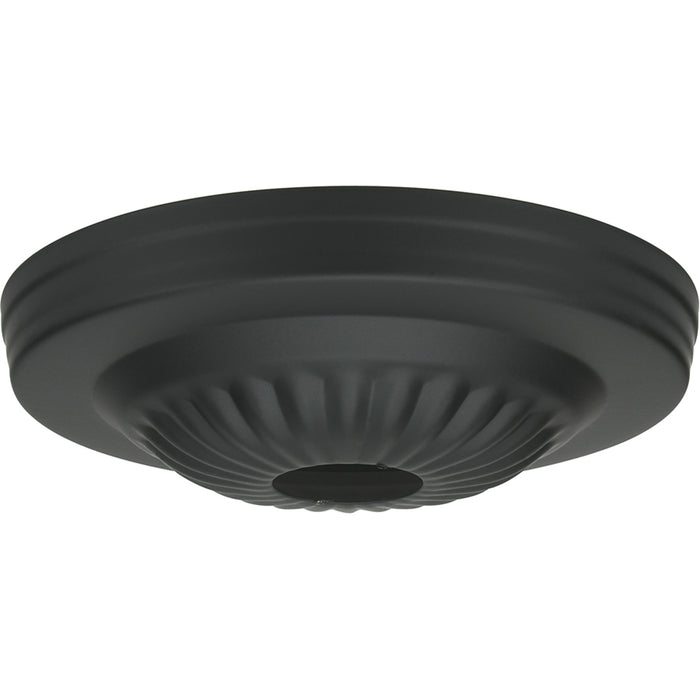SATCO/NUVO Ribbed Canopy Only Black Finish 5 Inch Diameter 1-1/16 Inch Center Hole (90-1686)