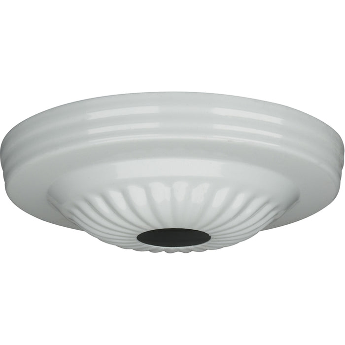 SATCO/NUVO Ribbed Canopy Only White Finish 5 Inch Diameter 1-1/16 Inch Center Hole (90-1685)